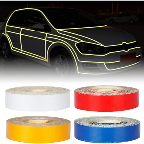 1PC 5 Meter Car Styling Reflective Stripe Tape Motorcycle Bike Body Rim Wheel Stripe Tape Stickers Decor Blue/Red/Yellow/White