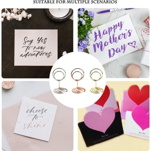 10pc Table Number Card Holders Photo Holder Stands Place Card Paper Menu Clips Seat Note Stand Ornament For Wedding Banquet