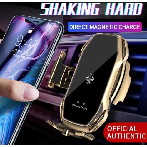 10W Wireless Charger Car Mount for Air Vent Mount Car Phone Holder Intelligent Infrared Fast Wireless Charging For iPhone xiaomi