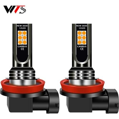 2pcs Car Headlight Lights PSX24W H8 H9 H11 H16EU 9005 HB3 9006 HB4 H4 H7 Bulb LED Fog Pink Yellow Ice Blue Daytime Running Lamps