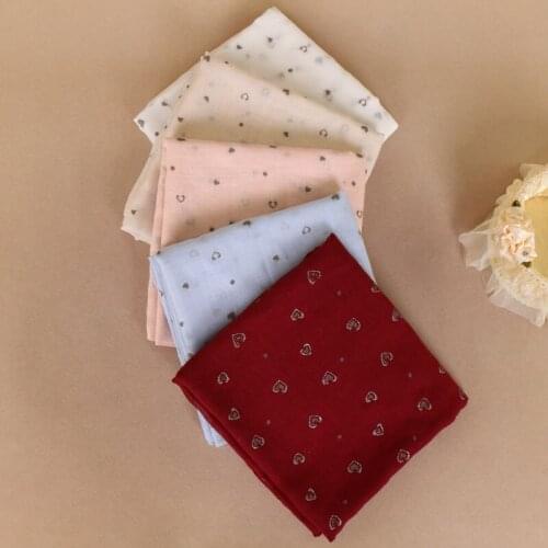 20pcs/lot Women Silver Foil Heart Pattern TR Cotton Scarf Long Soft shimmer glitter Shawls Pashmina 6 Colors 180*90cm BS538