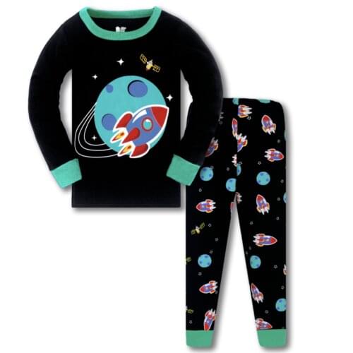 2020 Summer Children Animal Pyjamas Clothing Sets Boys Long Sleeve Tops+Pants Suit Baby Kids Pajamas Set for 3-8T