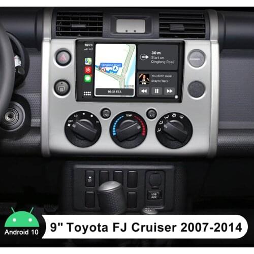 Car Radio Stereo 9 Inch Android 10 Head Unit Central Multimedia Bluetooth Car Intelligent System For 2007-2014 Toyota FJ Cruiser