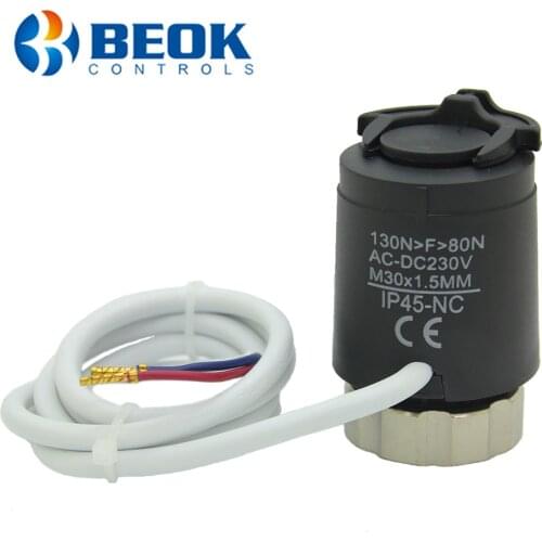 Beok 230V Normally Closed Thermal Electric Actuator for Manifold in Floor Underflooring Heating NC Servo Valve System 220V