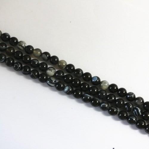 Free Shipping Black Grey Drogon Vein Agat Onyx Carnelian Stone 6mm 8mm 10mm 12mm Round Loose Diy Beads 15 Inches A37