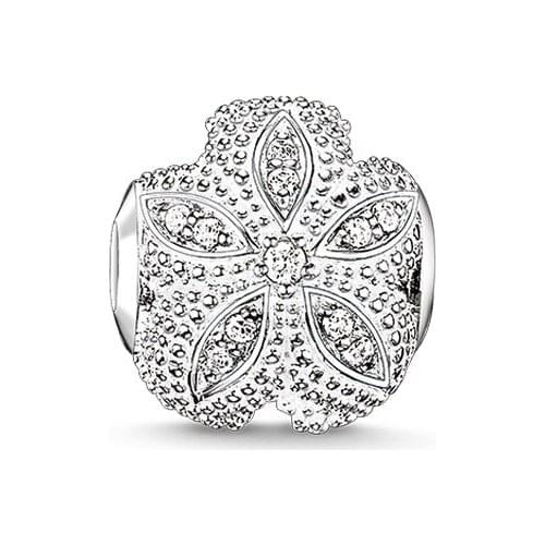 925 Sterling Silver White CZ Starfish Beads, Fashion Thomas Style Karma Bead Jewelry Ts Gift Fit Necklace Bracelet for Women Men