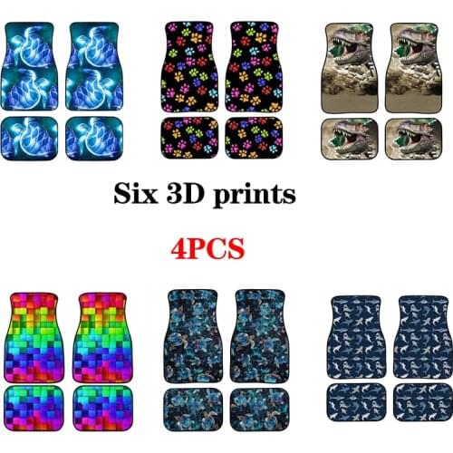 AIMAAO Color square car floor mat black custom car mat all weather travel vehicle protection for most cars, trucks, SUVs, bread