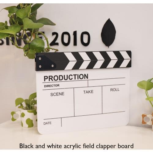 Wooden Director Movie Scene Clapperboard TV Video Clapper Board Film Photographic Prop Hanging Decorations Board Filming Tools
