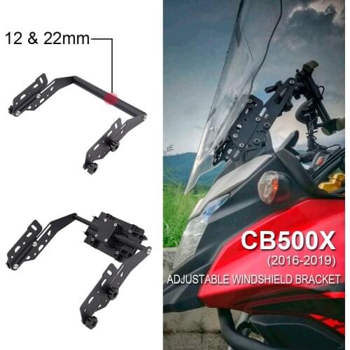 For Honda CB500X 2016 2017 2018 2019 CB 500 X Motorcycle Adjustable Windshield Kit & GPS Navigaton Mount Phone Bracket