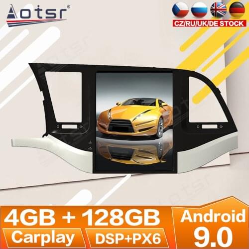 For Hyundai Elantra 2016 2017 2018 2019 Android 9 Radio Multimedia Car Cassette Recorder Stereo Player Tesla GPS Navi Head Unit