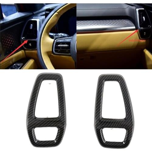 For Kia Sorento MQ4 2021 2022 Carbon Fiber Style Car Side Air Conditioning Vent Cover Trim Frame Stickers Car Styling