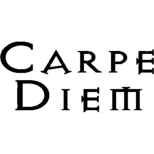 Personality Car Stickers Carpe Diem Fashion PVC Car Decoration Accessories Stickers Creative Waterproof Sunscreen Black/white