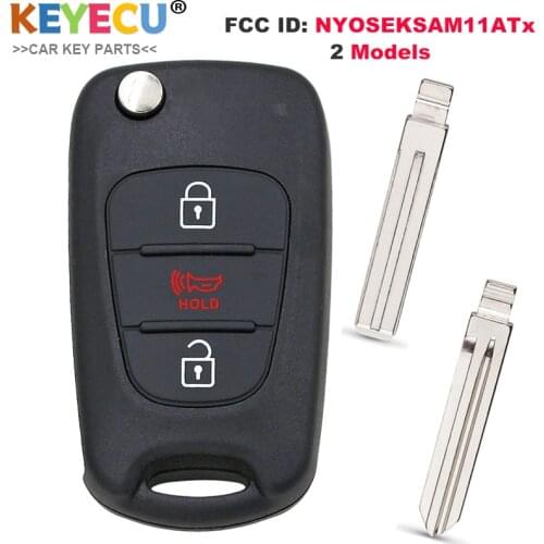 KEYECU Remote Control Car Key for Kia Soul 2010 2011 2012 2013, Fob 2+1 3 Button - 315MHz - ID46 Chip - FCC ID: NYOSEKSAM11ATx