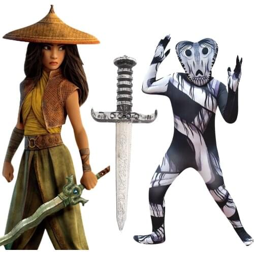 Scp 096 Foundation Cartoon Snake VS Raya and The Last Dragon Halloween Cosplay Costumes Easter Clothing for Kids Boys and Girls