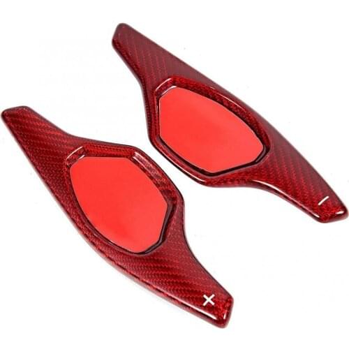 Red Carbon Fiber Steering Wheel Shift Paddle Extension Fit for Cadillac XTS5 BP003-Red car styling accessories