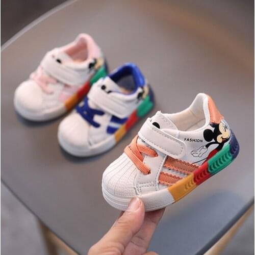 Autumn Cartoon Toddler Sneakers Mickey Children Shoes For Boys Girls Sport Kids Leisure Casual Shoes Breathable Running