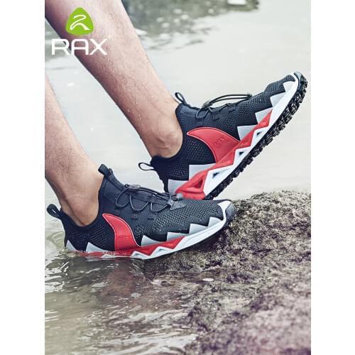 RAX Summer Barefoot Aqua Water Shoes Red New Beach Shoes Women Upstream Shoes For Men Sneakers Outdoor Swimming Gym Fishing Foot