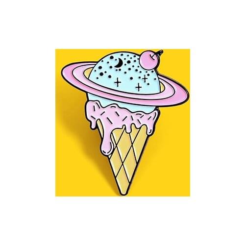 Summer fresh ice pin accessories simple Starry Sky Fruity Cone cute pin badge brooch backpack lapel Neckline jewelry gifts