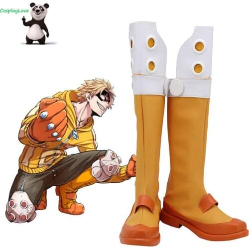 My Hero Academia Boku no Hero Akademia Fat Gum Taishiro Toyomitsu Orange Cosplay Shoes Long Boots Leather Custom Made