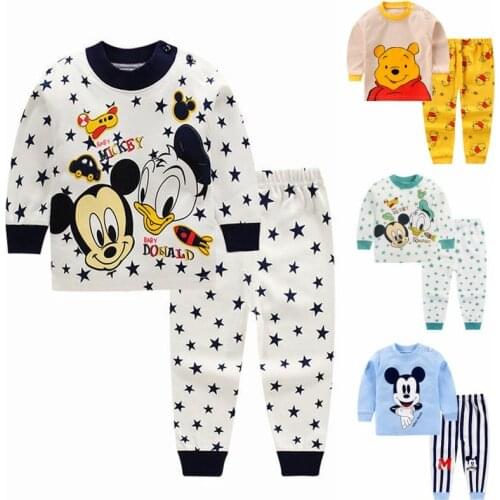 0-2 year Baby Clothes Set Winter Cotton Newborn Baby Boys Girls Clothes 2PCS Baby Pajamas Unisex Kids Clothing Sets