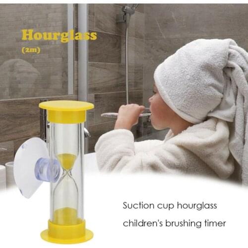 2/3 Minutes Children Kids Gift Hourglass Timer Kitchen Cooking Hourglass Childrens Teeth Brushing Hourglass With Suction Cup