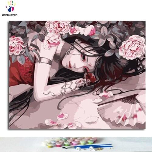 DIY frame painting figure painting DIY painting digital kit modern mural hand-painted unique home decoration gift