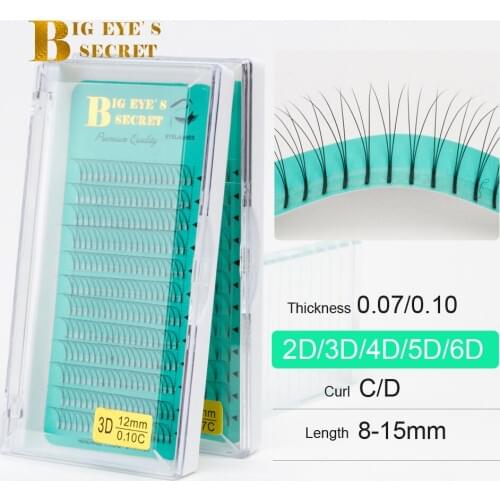 Big eyes secret Luxury Lashes 2D 3D 4D 5D 6D Pre fanned False Eyelashes Premade Volume Lashes Fans Eyelash Extension