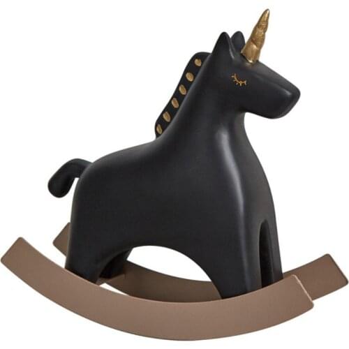 Cute Pony Sculpture Modern Style Animal Sculpture Suitable For Decorating Living Room Bedroom Office
