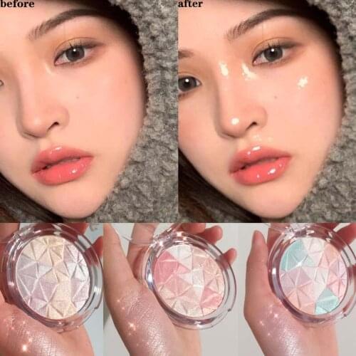 Mixed color highlights brighten silkworm diamond pearl mashed potatoes glitter three-dimensional brighten skin tone highlights