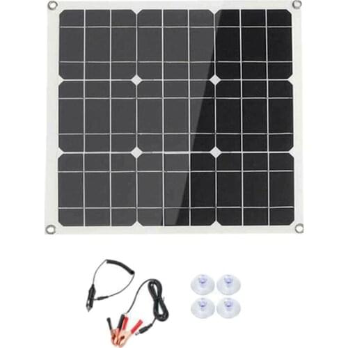 40W 12V Monocrystalline Silicon Solar Panel Cell Waterproof Portable Solar Panel for Outdoor Camping