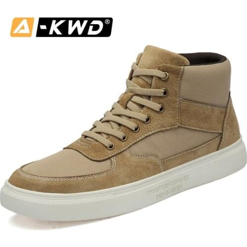 High Top Leather Shoe New Casual Men Shoes Chaussure Montante Homme Male Shoes Sports Shoes for Male Wear Resistent Sneakers Man