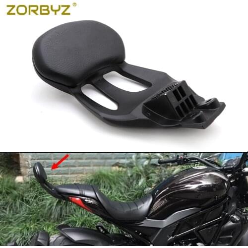 ZORBYZ Black Artificial Leather Rear Passenger Backrest Safety Sissy Bar For Benelli 502c 2018 Motorcycle