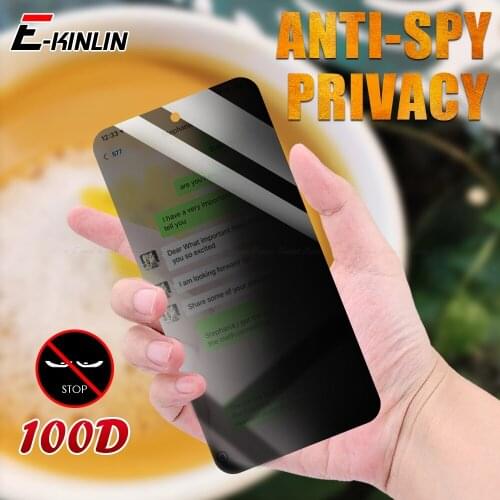 Anti-spy Screen Protector For Redmi Note 9 Pro Max Prime 9S 8 9T 7 Power Anti Peeping Privacy Tempered Glass Film Cover
