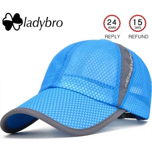 Ladybro Women Baseball Cap Male Mesh Sun Hat Letter Breathable Men Hat Outdoor Gorras Summer Sport Cap Female Snapback Casquette