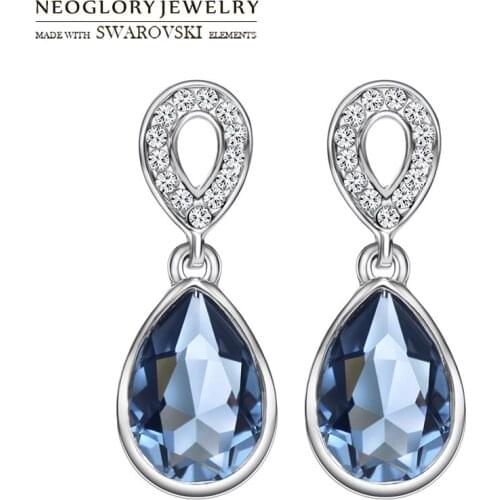 Neoglory Austria Crystal & Czech Rhinestone Drop Earrings Classic Water Drop Elegant Style Women Classic New Trendy Sale Gift