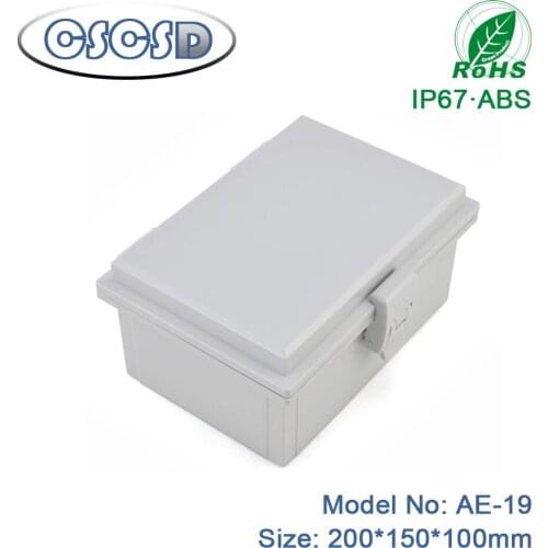 1pcs/lot 200*150*100mm waterproof abs enclosure hinges cabinet doors wire junction box plastic enclosure electronic