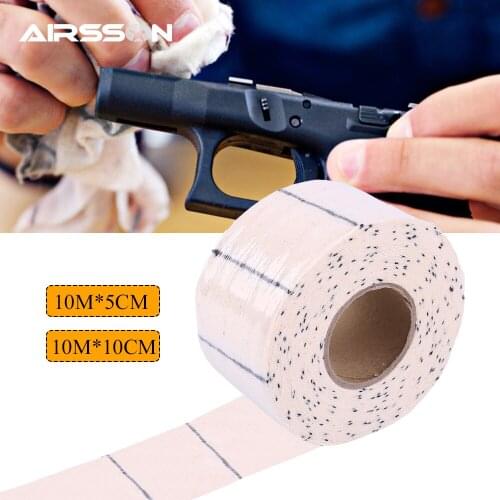 10M/Roll Tactical Gun Cleaning Cloth Patches Cotton 2"/4" Wide Rifle Shotgun Cleaning Kit for Pistol Handgun Shotgun Shooting