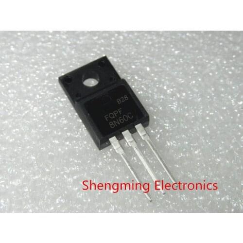 10PCS FQPF8N60C 8N60 8N60C TO-220F Mosfet