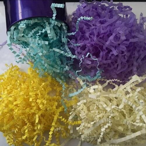 50g Colorful Shredded Crinkle Paper Raffia Candy Boxes DIY Gift Filling Material Tissue Party Packaging Filler Decor Wedding