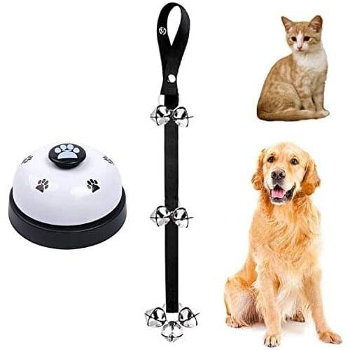 Adjustable Dog Training Bell and Press Bell Pet Training Bell Dog Doorbell and Cat Doorbell Dog Doorbell Training Bells for Pets