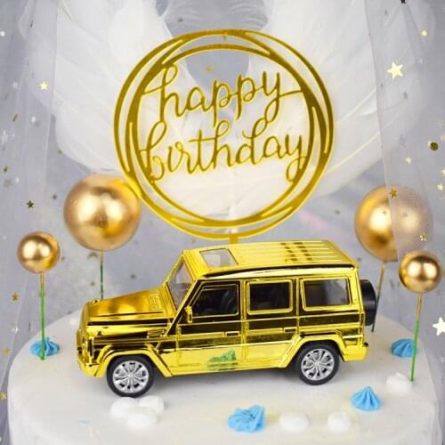 Car Toy Cake Decor Off-road Vehicle One 1st Birthday Cake Decor Happy Birthday Decor Kids Boys Children Truck Model Gift Favor