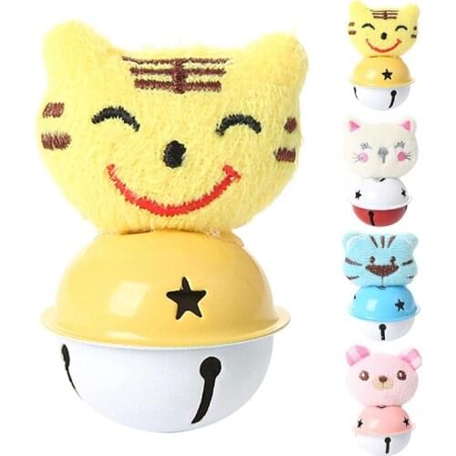Kapmore 1pc Cat Bell Decor Toy Funny Animal Shape Plush Cute Cat Chase Toy Cat Interactive Toy Cat Favors Pet Supplies
