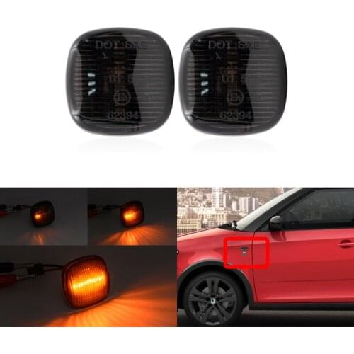 Smoked Dynamic Turn Signal Blinker Indicator Led Side Marker Lights For Skoda Octavia MK1 Superb 3U Roomster 5J Rapid Pre-LCI