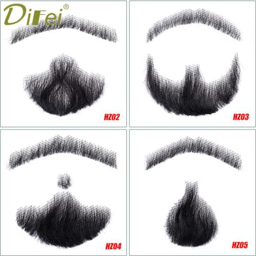 DIFEI Mens Fake Beard For Mustache Fake Beard Props Invisible Fake Weave Mustache Make-up Easy Props Simulation Beard