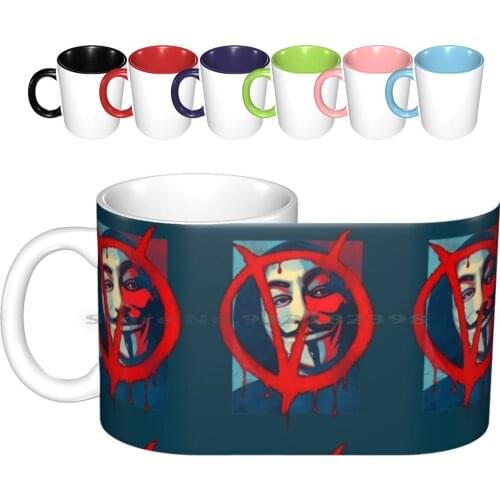 Vendetta Ceramic Mugs Coffee Cups Milk Tea Mug V For Vendetta V For Vendetta Anonymous Guy Fawkes Activist Anti Government