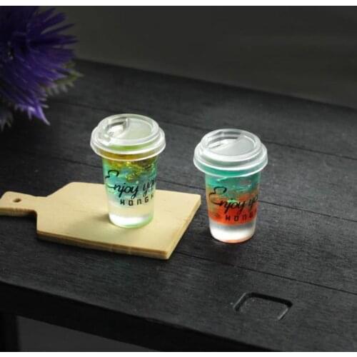 1:12 Miniature Dollhouse Simulation Beverage Mini Juice for Blyth Barbies OB11 BJD Doll House Accessories Kitchen Toys