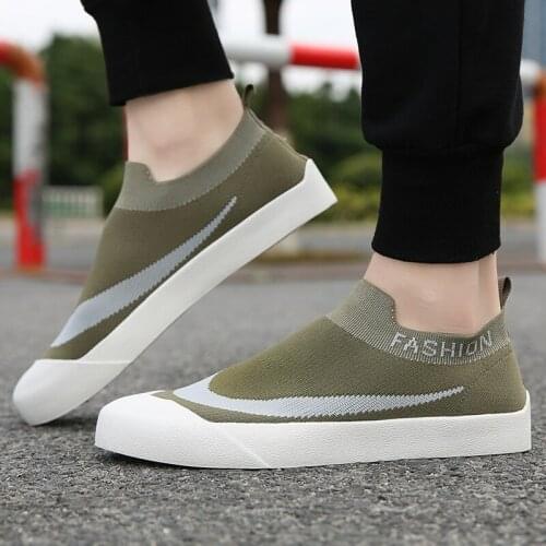 Army Green Shoes Men Outdoor Stretch Fabric Aqua Shoes Slip on Women Breathable Barefoot Upstream Water Shoes Beach Shoes