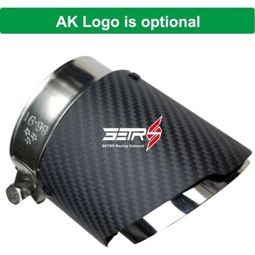 ID 86mm OD 101mm Car Twill Matte Carbon Fiber Exhaust Tip Muffler Tip For BM X5 E53 E70 X6 E71 F16 X1 F48 Accessories 2015 2016
