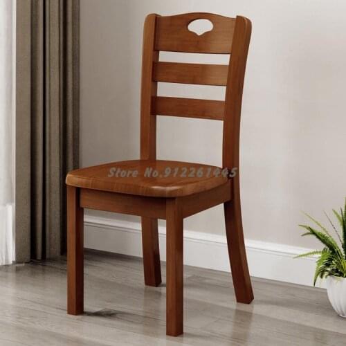 All Solid Wood Dining Chair Home Back Chair Stool Modern Simple Economical Restaurant Desk Chair Restaurant Chair