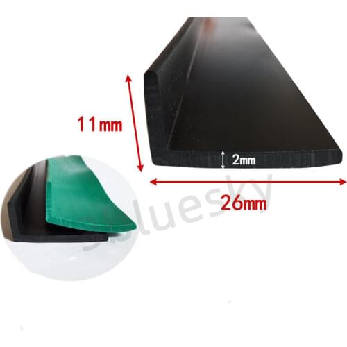 Custom Rubber Angle Corner Protecor Edge Encloser Shield Collision Avoidance Gasket L Strip 26x11mm Green